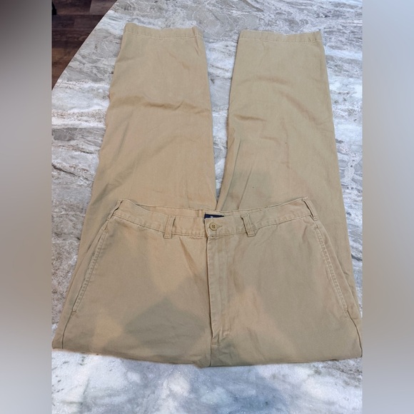 Bass Other - Bass Men’s Khaki Chino Pants Size 33x30 Classic Fit Cotton Casual Work